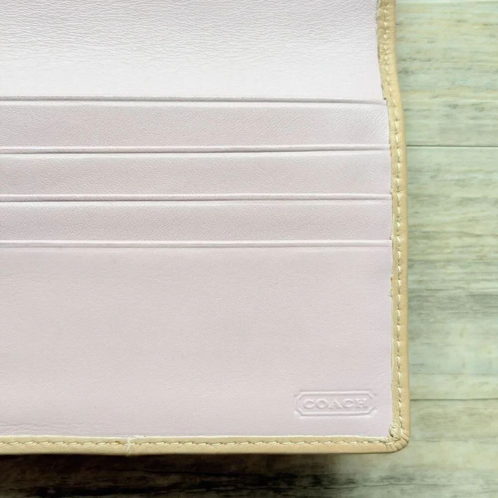 Vintage Coach Kristin Leather Wallet Tan Buttery Soft Leather Turnlock Flap Y2K